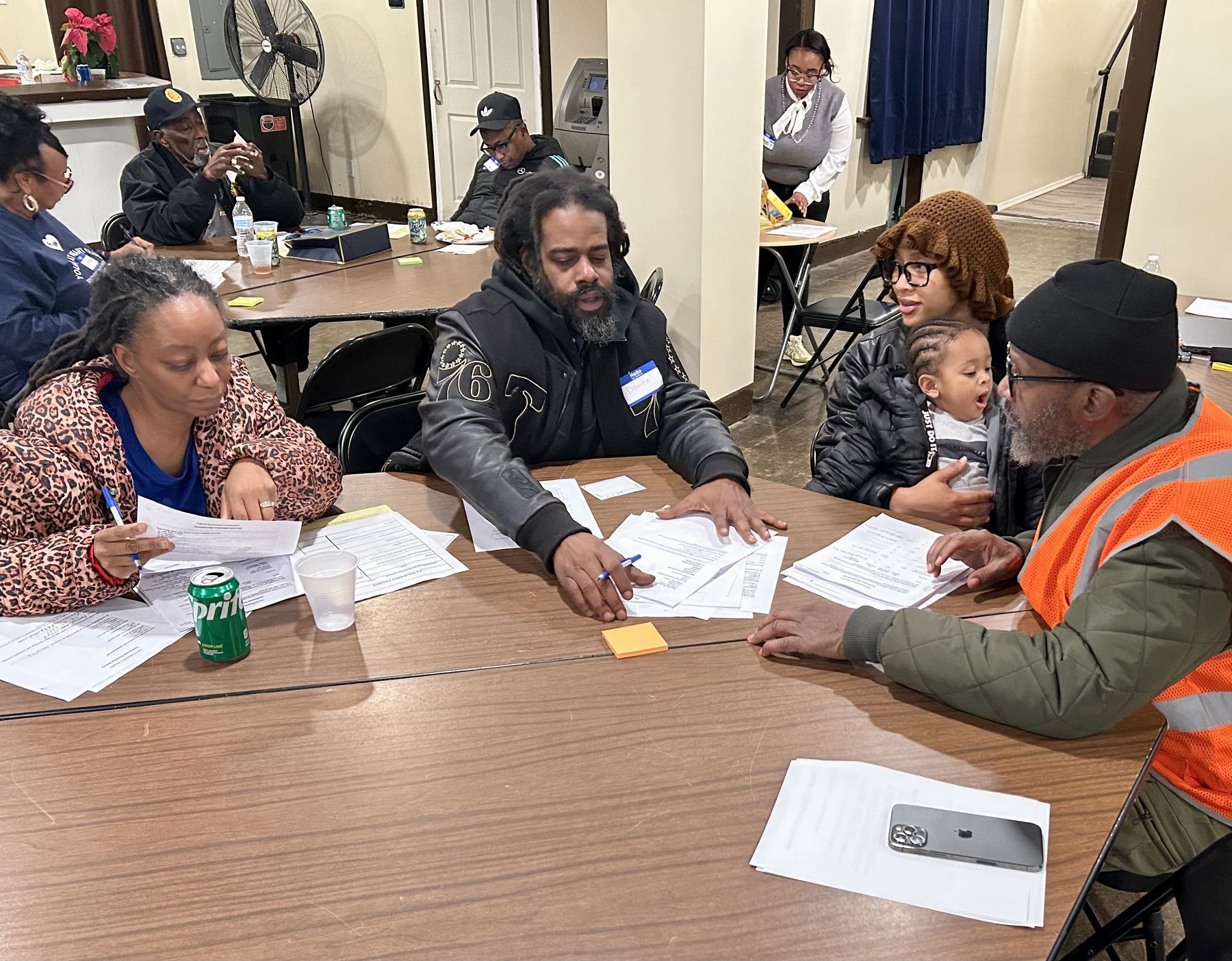 Members working through campaign priorities at the summit
